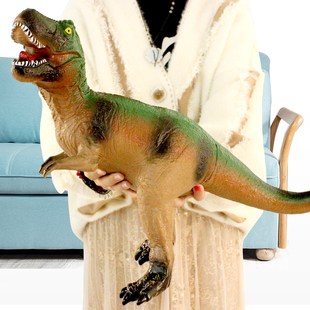 仿真软胶超大号恐龙玩具遥控霸王龙动物套装塑胶儿童3-6岁男孩