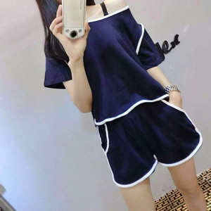 夏季新款女睡衣短袖套装新款韩版休闲运动女生睡衣大码宽松家居服短袖睡衣