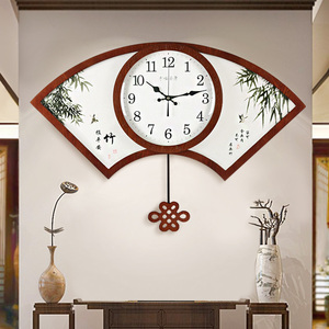 创意时钟艺术挂钟客厅中国风图片