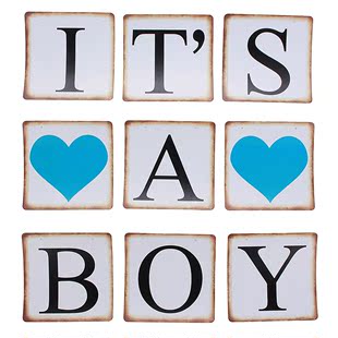 modern iridescent paper its a girl/boy baby shower banne