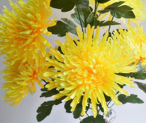 大束菊花 清明七黄色花扫墓上坟祭祀假花花塑料花仿真菊花