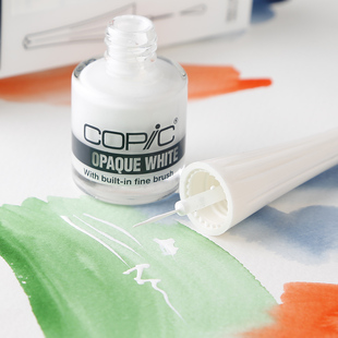 日本copic opaque white白色颜料/水彩白墨水 马克笔高光墨水7ml