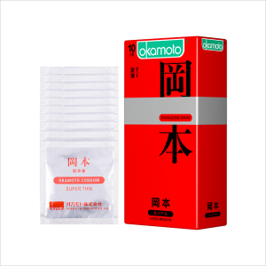 冈本避孕套skin超薄安全套10片装 情趣性用品byt避孕套