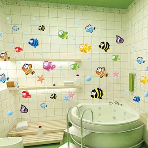 class=h>贴纸 /span>厕所卫生间防水瓷砖贴画儿童房卧室温馨