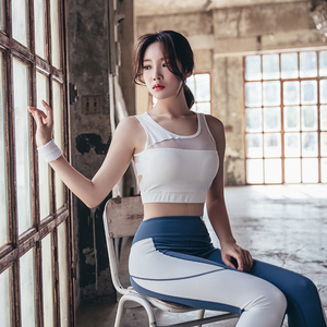 瑜伽套装女2018春夏新款性感专业跑步运动背心速干显瘦瑜伽健身服瑜伽服