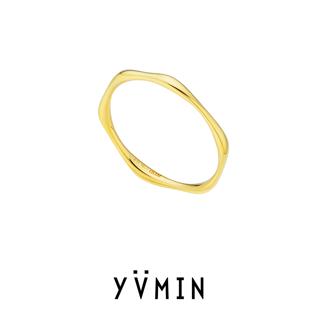 YVMIN尤目 梦神系列超真实 设计感简约18K金戒指男女情侣对戒尾戒