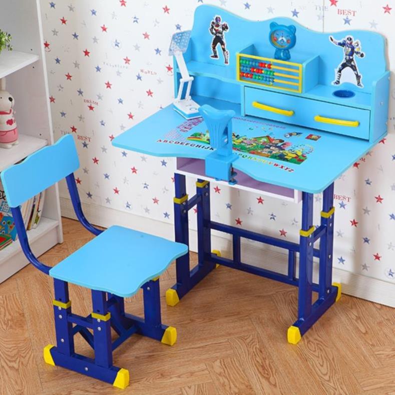 儿童房儿童写字桌椅套装新款女孩坐得正小学生漂亮卫生洋气储物升