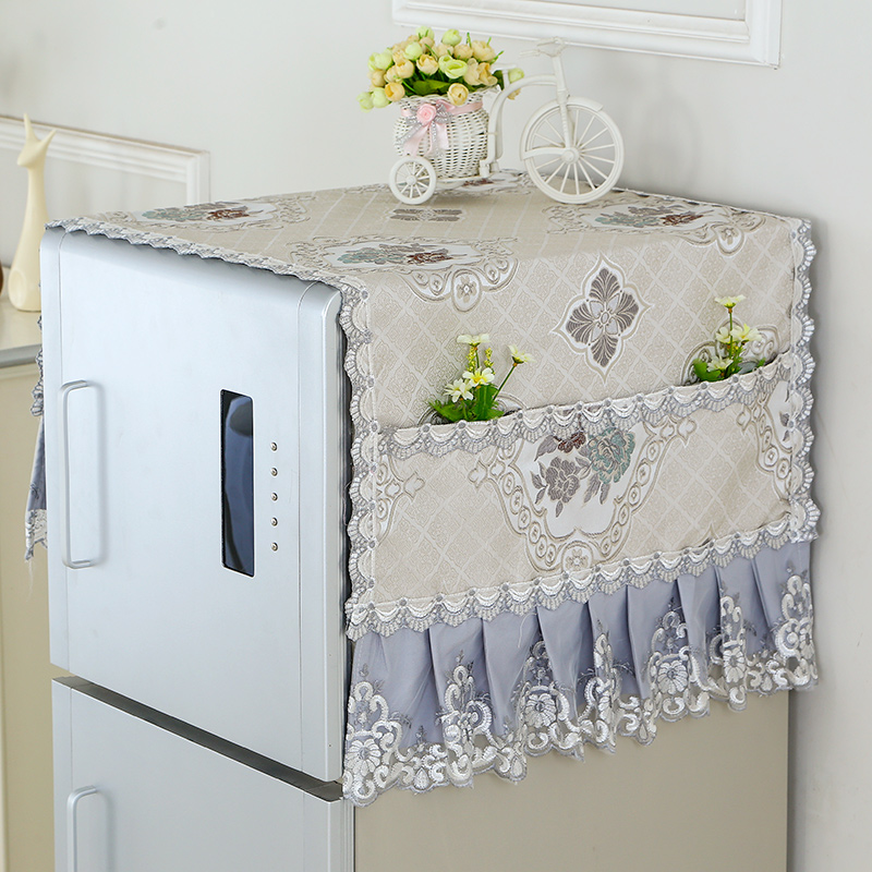 大型双开门冰箱盖布微波炉盖巾对开门容声西门子三星防尘罩洗衣机