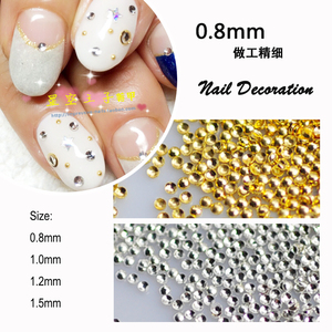 0.8mm 美甲铆钉金属贴片小米粒半圆金属铆钉美甲饰品美甲花芯铆钉美甲饰品
