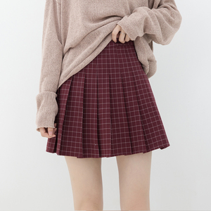 ins超火的半身裙 span class=h></p></a>百褶裙 /span>子女学生格子高腰a span