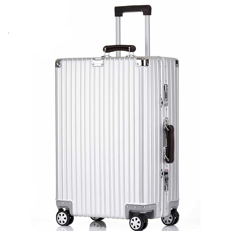 旅行之家 Travelhouse全铝镁合金复古铝框拉杆箱女万向轮行李箱女