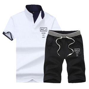 情侣休闲运动套装男士T恤短袖夏装韩版潮流2017夏季新款衣服男装情侣套装