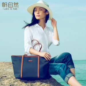 Let it be帆布包女单肩包牛津布尼龙女包通勤手提包托特包大包包单肩包女