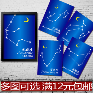 12十二星座天文 span class=h>星空 /span>图 海报装饰 span class=h>