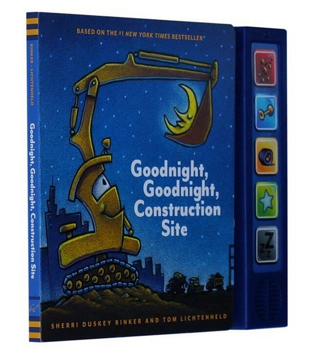 《晚安，工地上的车》发声书 英文原版 Goodnight Construction Site Sound Book