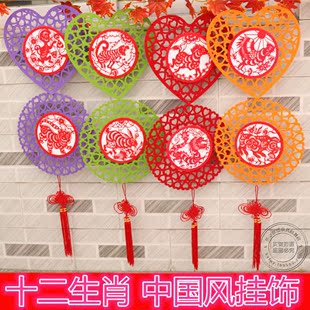 中国风十二生肖农家乐幼儿园走廊空中吊饰环境布置材料装饰品挂饰