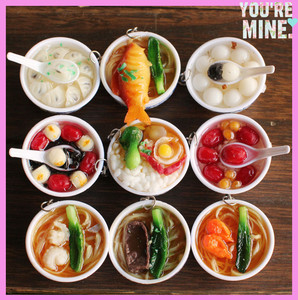 创意仿真美食食物小挂件书包挂件钥匙扣女生个性可爱小饰品批发汽车钥匙扣