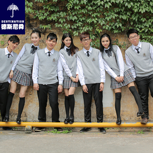 德斯尼舜校服英伦学院班服学生装初高中学生装JK制服毛衣男女套装中学生班服