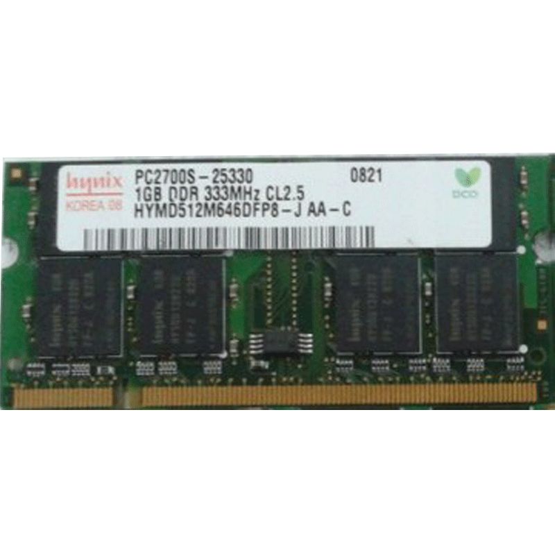 原装现代海力士 1GB DDR PC2700S HYMD512M646DFP8 笔记本内存条