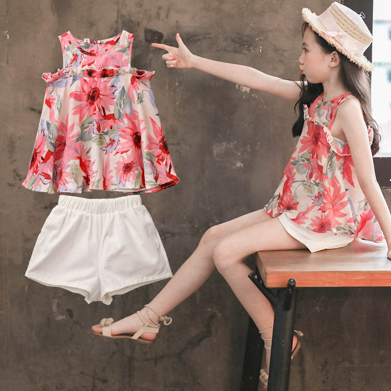 女童夏装套装2019新款短袖儿童装洋气韩版网红中大童女装时髦夏季