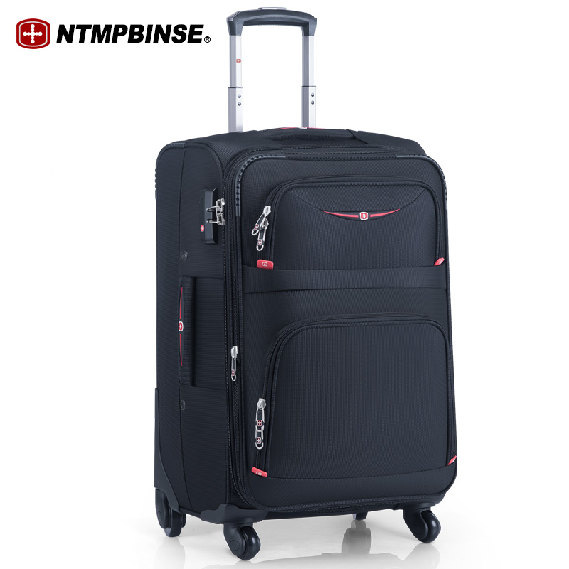 NTMPBINSE瑞士军刀牛津布拉杆箱万向轮布箱男女商务旅行箱行李箱