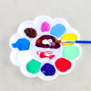 儿童绘画颜料盘美术课工具丙烯彩绘调色盘配色盘子水粉盒学生用