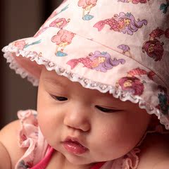 心创造婴幼儿帽子春秋女宝宝渔夫帽儿童公主帽圆顶纯棉-0-1-3岁