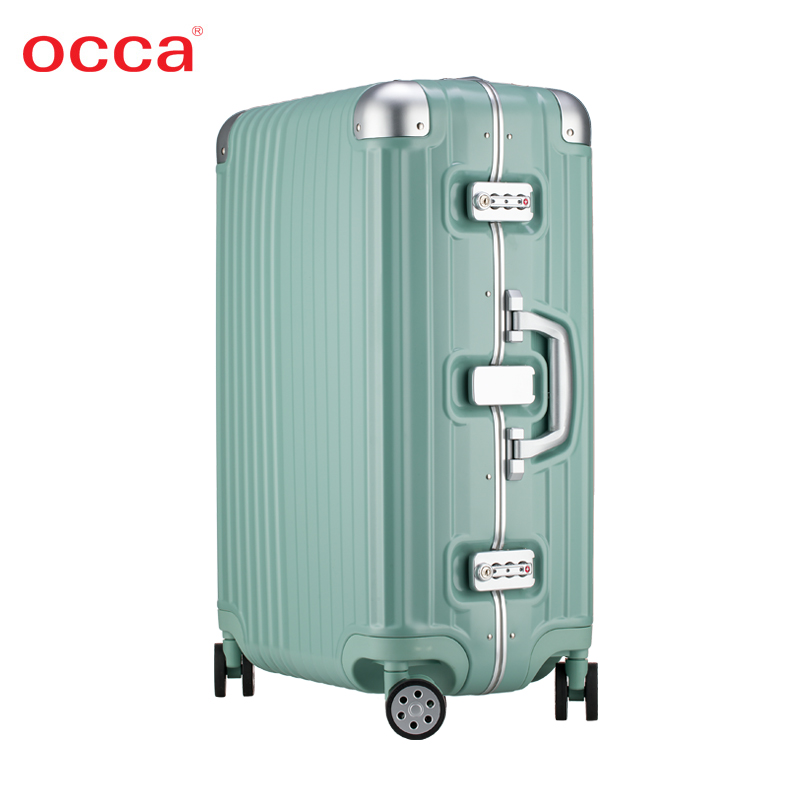 OCCA纯PC旅行箱男 潮流磨砂拉杆箱 女25寸万向轮行李箱