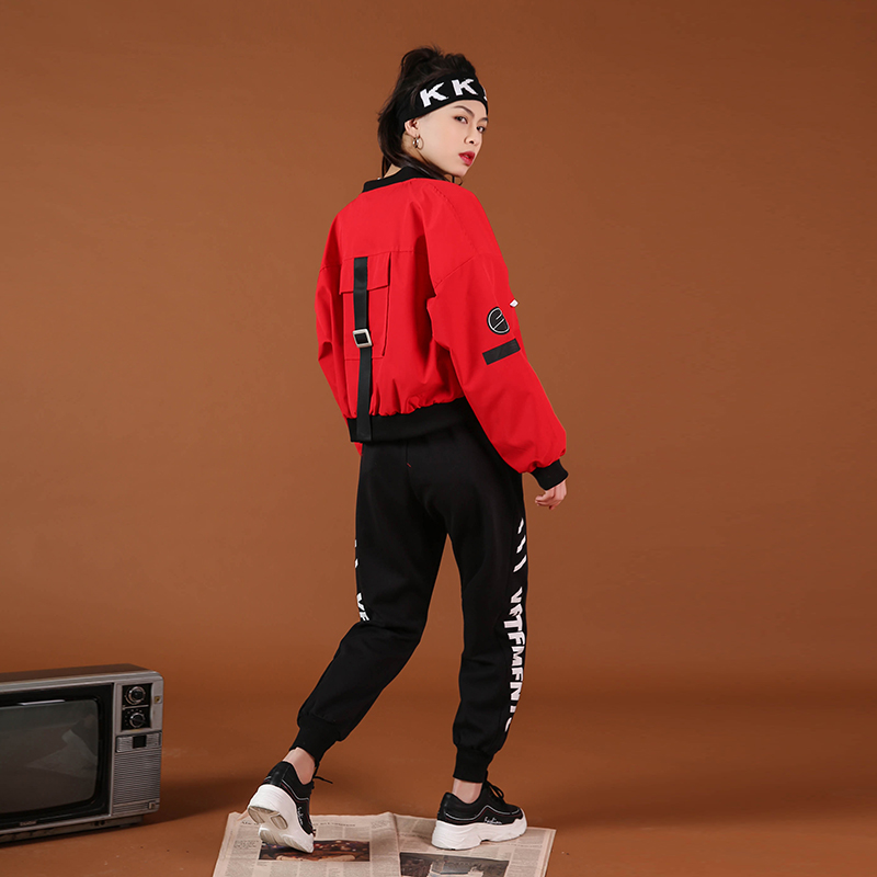 2019春季时尚网红酷酷的卫衣运动休闲两件套嘻哈外套港味套装女潮