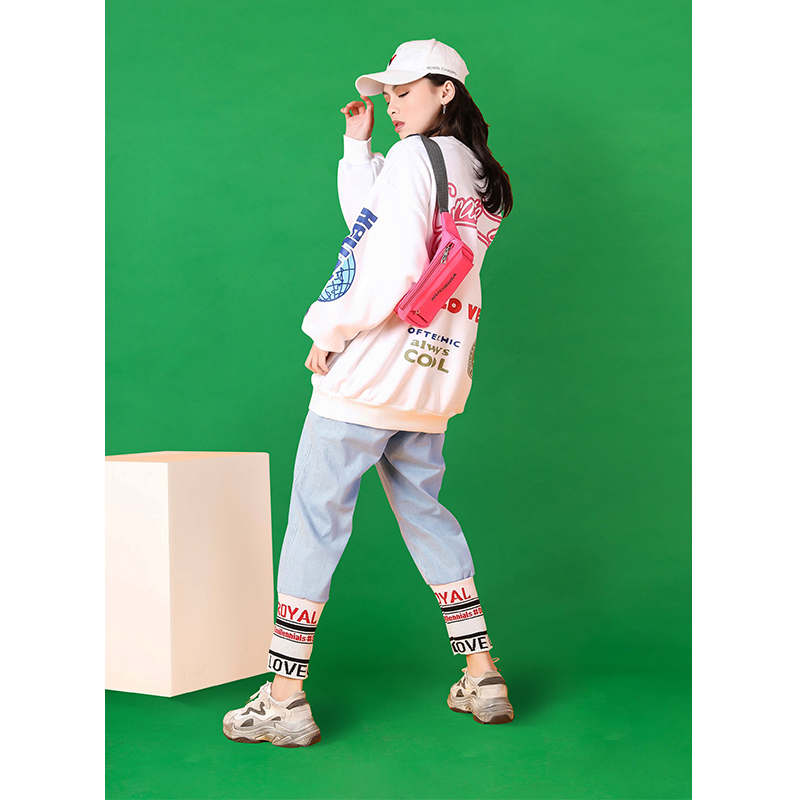 2019春装韩版网红两件套洋气港味嘻哈帅气运动学生新春套装酷女装