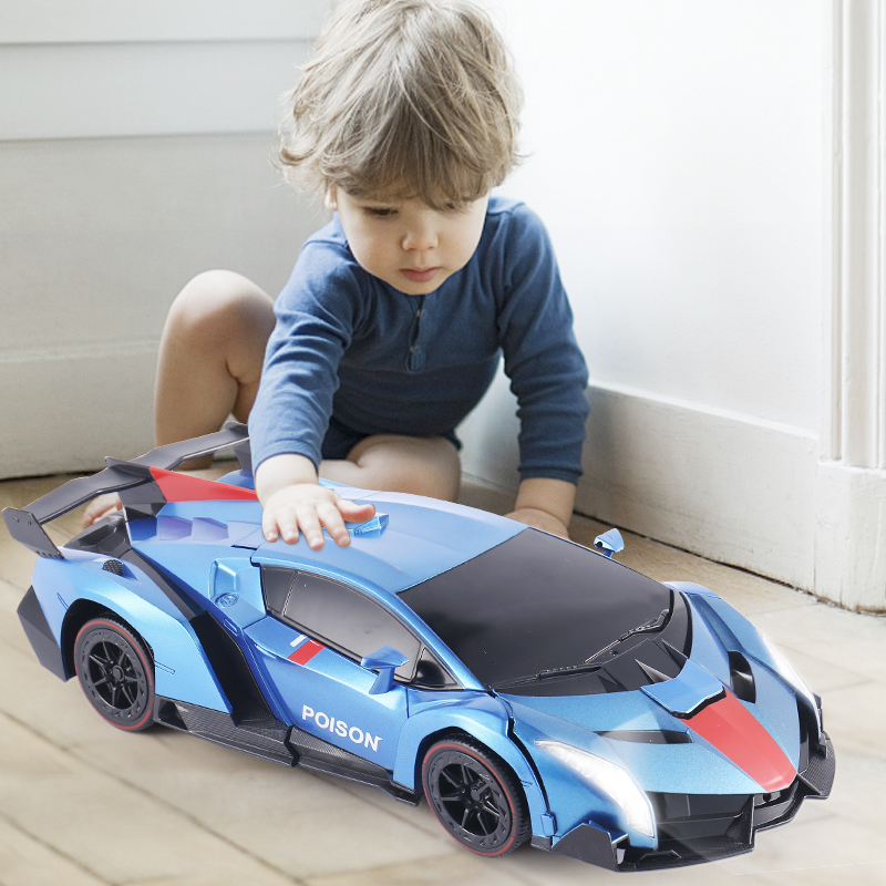 遥控变形车感应变形汽车金刚无线遥控车机器人充电动男孩儿童玩具
