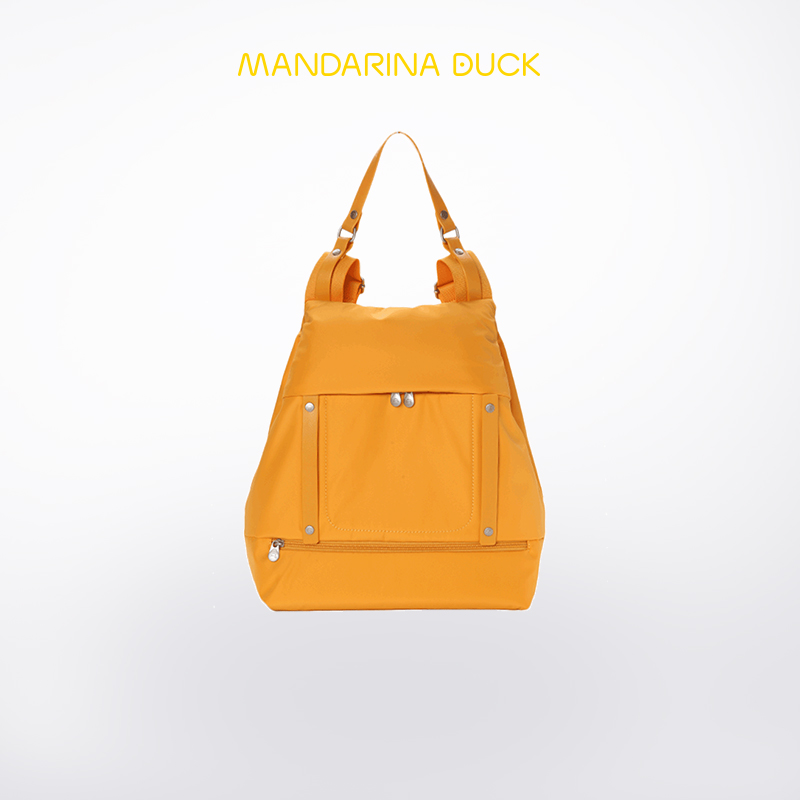 Mandarina Duck/意大利鸳鸯时尚休闲双肩背包单肩包一包两用