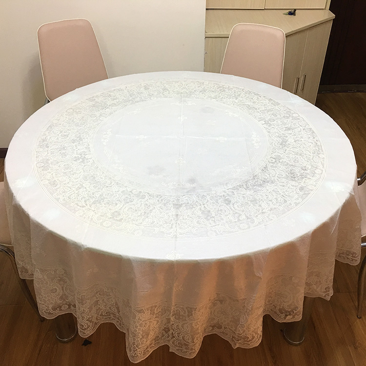 2019防水防油防烫免洗加厚PVC台布塑料大圆形餐桌布欧式价格优惠