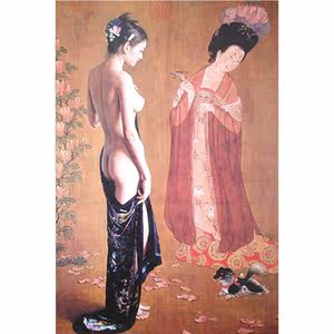 性感人体艺术裸画性感美女壁挂装饰画壁画海报sujataray油画图片