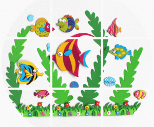 幼儿园教室装饰品 3d立体diy主题墙贴 海洋鱼 快乐海底世界组合