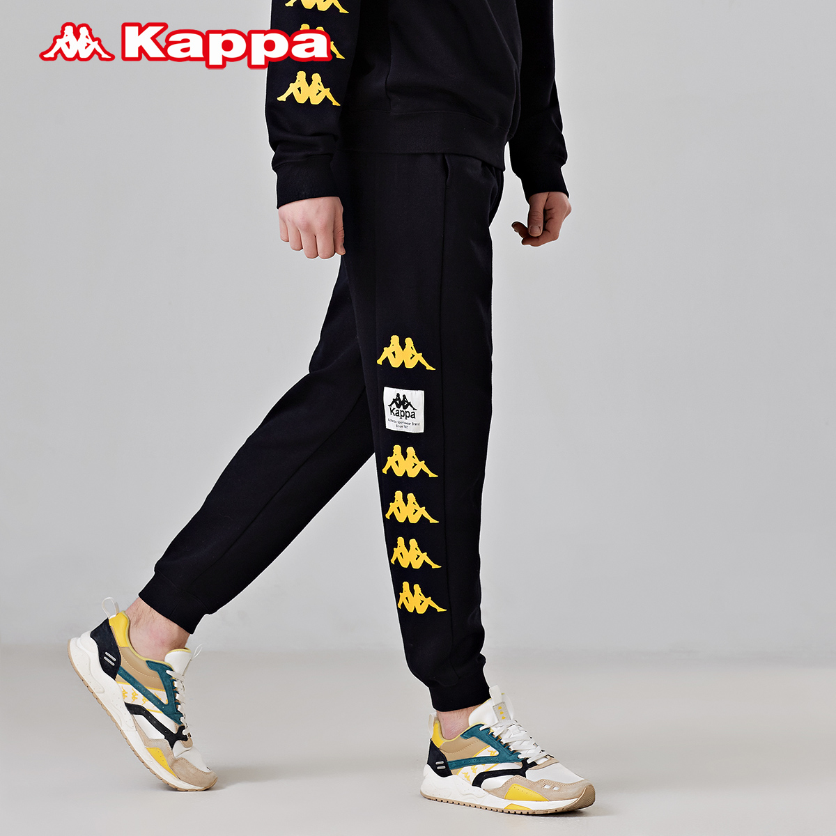 KAPPA卡帕 方标串标男运动长裤休闲裤卫裤小脚2019新款|K0912AK24