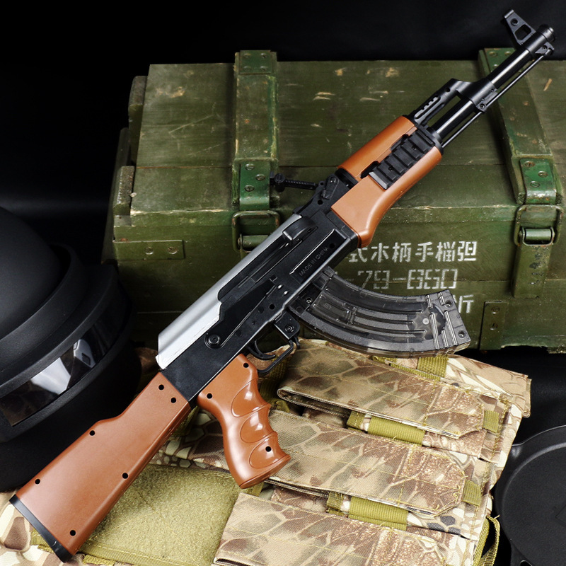 阿卡47水弹连发下供akm玩具蛋手抢电动AK47儿童绝地求生突击步枪