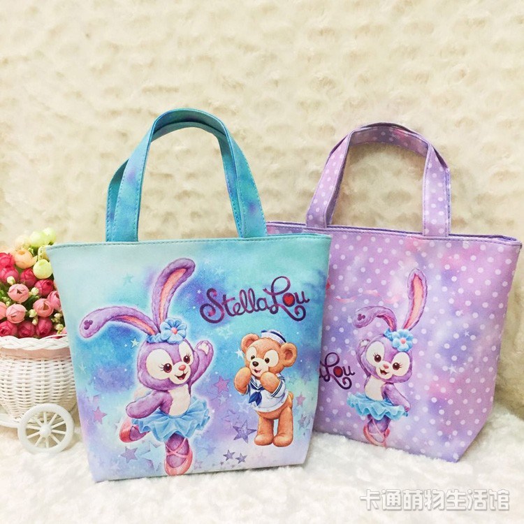 新款史黛拉芭蕾兔pu皮革手提袋 卡通可爱环保购物袋便当包