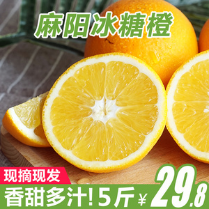 【现摘现发】湖南麻阳冰糖橙 橙子新鲜水果5斤批发包邮当季甜脐橙新鲜橙子