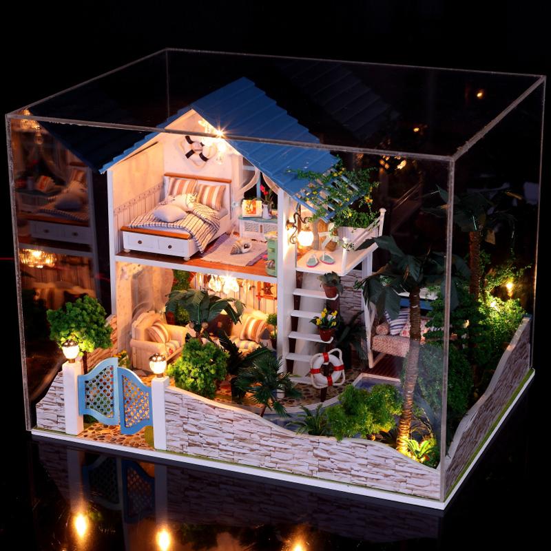贝塔曼 diy小屋创意玩具礼物女孩手工制作拼装房子建筑模型屋别墅