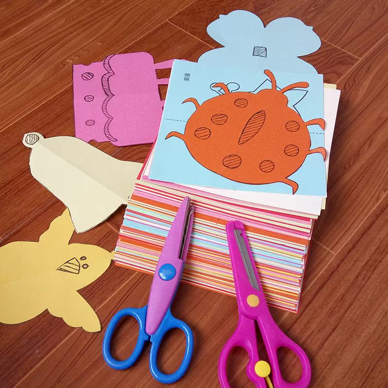 幼儿园宝宝剪纸书diy手工制作材料男女3-6岁儿童折纸教程益智玩具