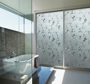 粘膜壁纸静电磨砂玻璃贴卫生间洗澡间防透门上家装窗帖自粘式橱柜