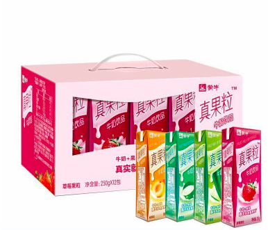 真果粒早餐草莓味黄桃芦荟蓝莓新日期整箱12盒优惠促销包邮