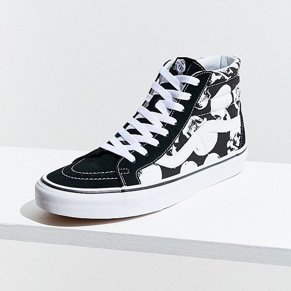 代购正品范斯情侣鞋 vans skulls黑白时尚骷髅头男女中性休闲板鞋