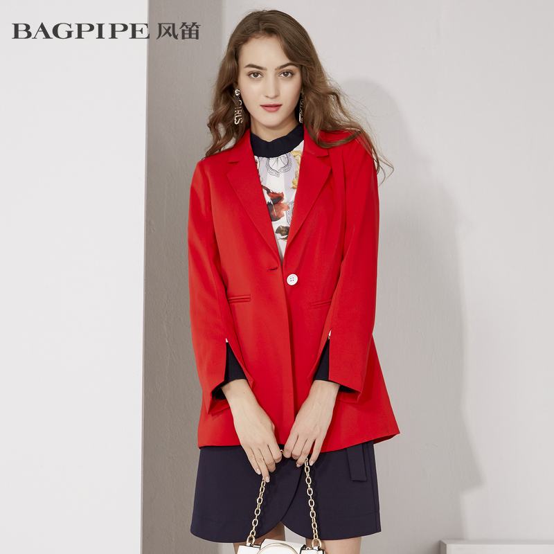 BAGPIPE/风笛2018新款秋季女士西装外套单件修身西服上衣潮73112