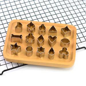 迷你不锈钢饼干 span class=h>模具/span 小几何15件套 蔬菜水果切