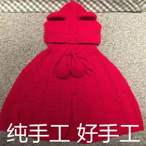 手工潮毛线钩织编织衣服宝宝外出 span class=h>披风 /span>婴儿斗篷