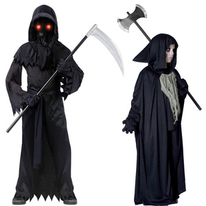 万圣节儿童服装cos遮面鬼怪男孩斗篷 span class=h>死神 /span> span