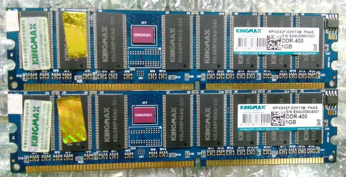 胜创 Kingmax PC3200 DDR400 DDR 1G 184pin 台式机内存