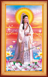 南海 span class=h>观音菩萨 /span>十字绣西方三圣如来佛 span class
